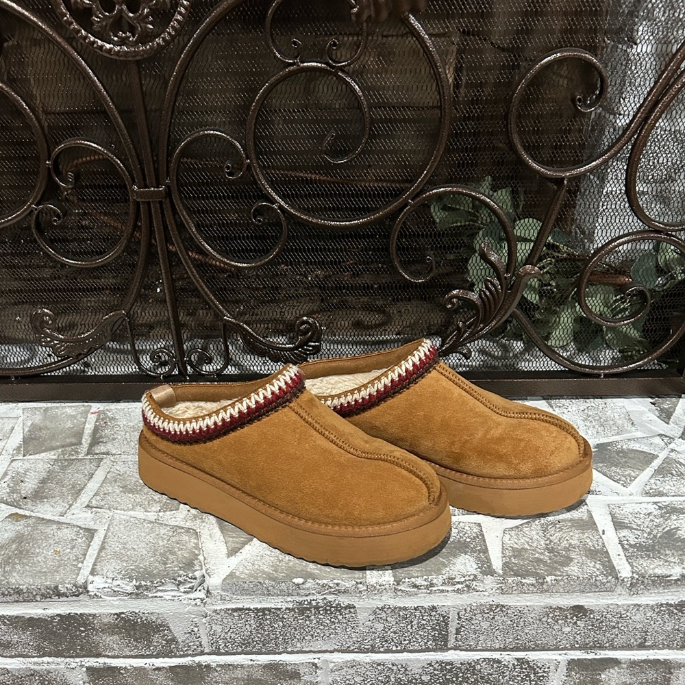 Altar’d State Cozy Brown Slip-On Shoes